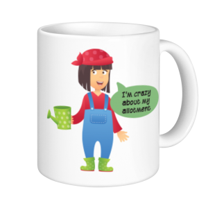 Allotment Mugs - Crazy About My Allotment (Woman)